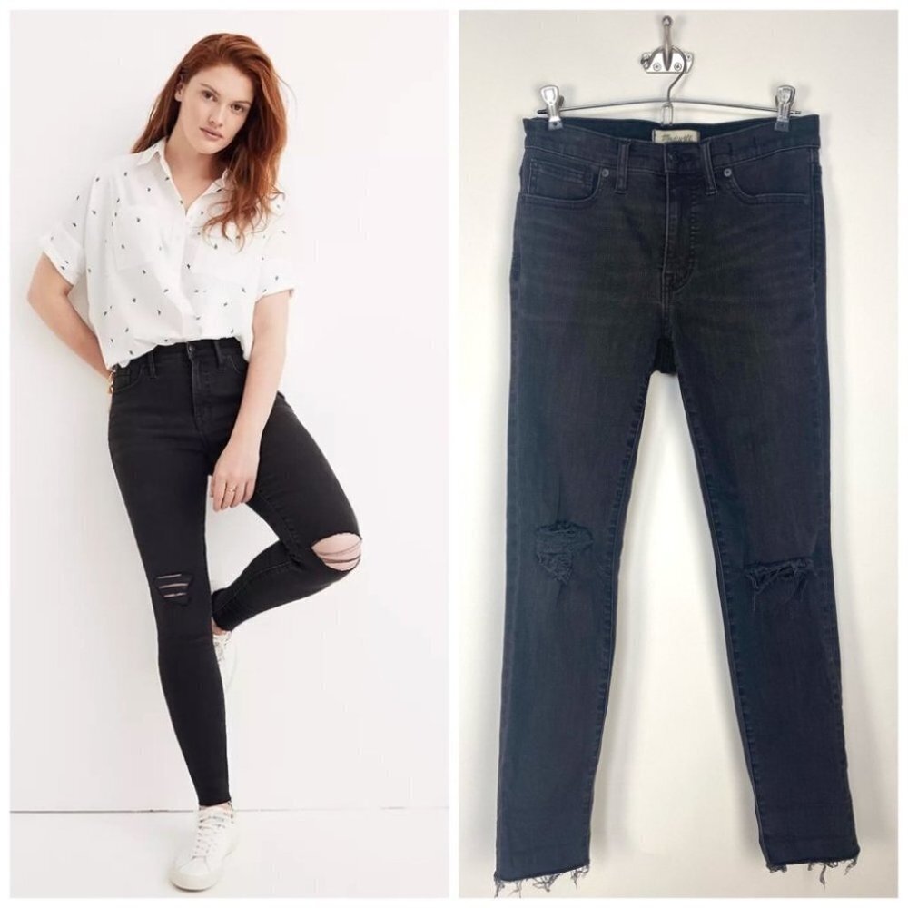 Madewell | 9" Skinny Jeans in Black Sea | H2230‎